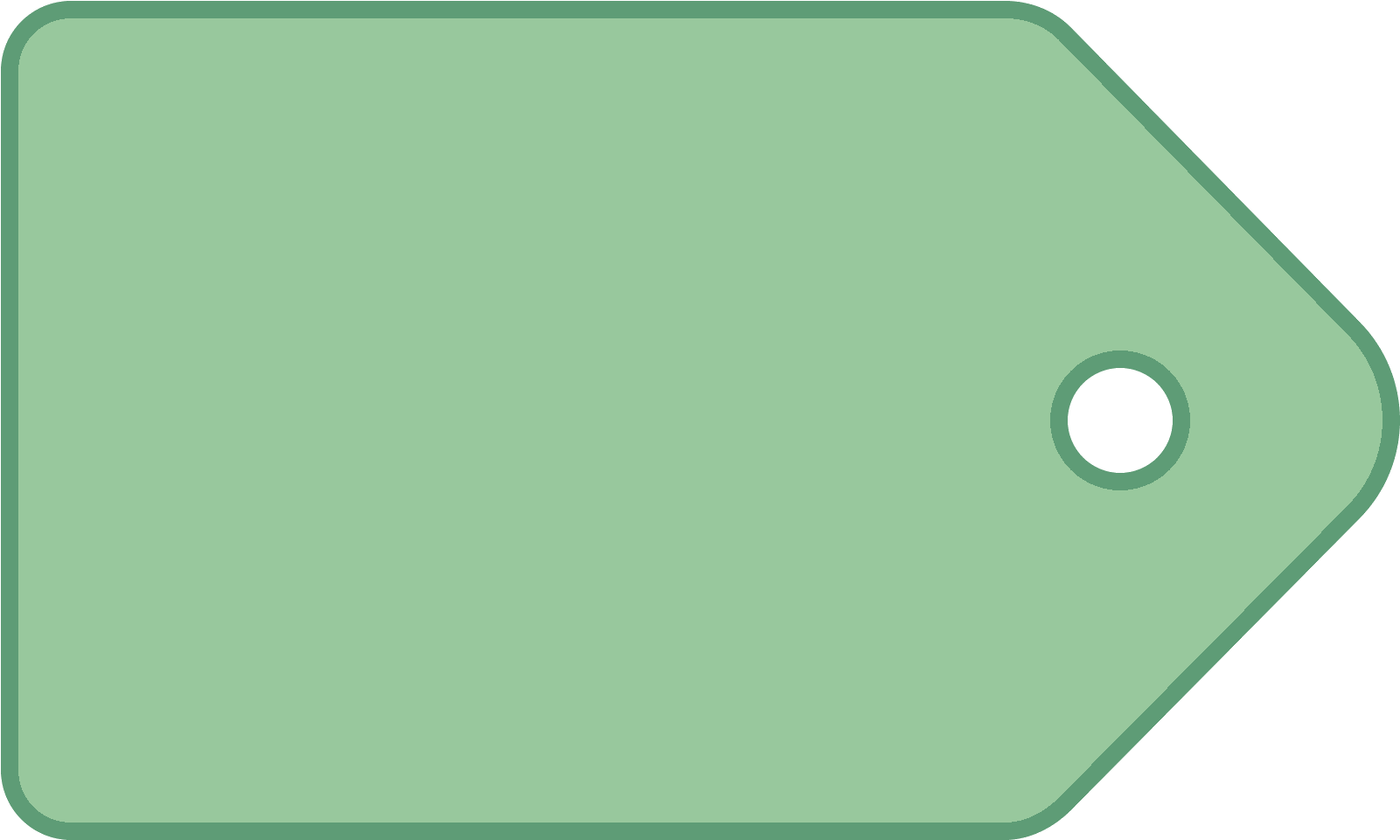 Blank Green Price Tag PNG