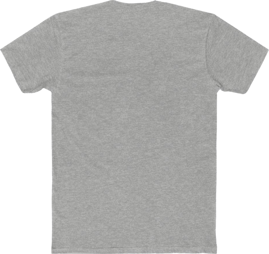 Blank Grey T Shirt Back View PNG