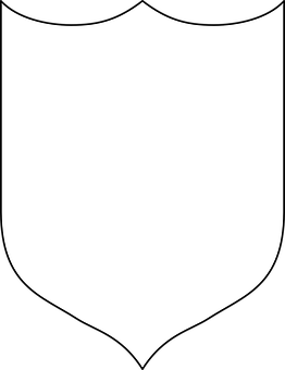 Blank Heraldic Shield Vector PNG