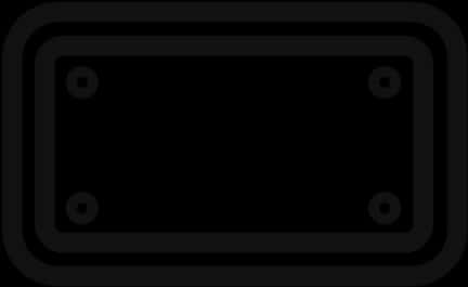 Blank License Plate Template PNG