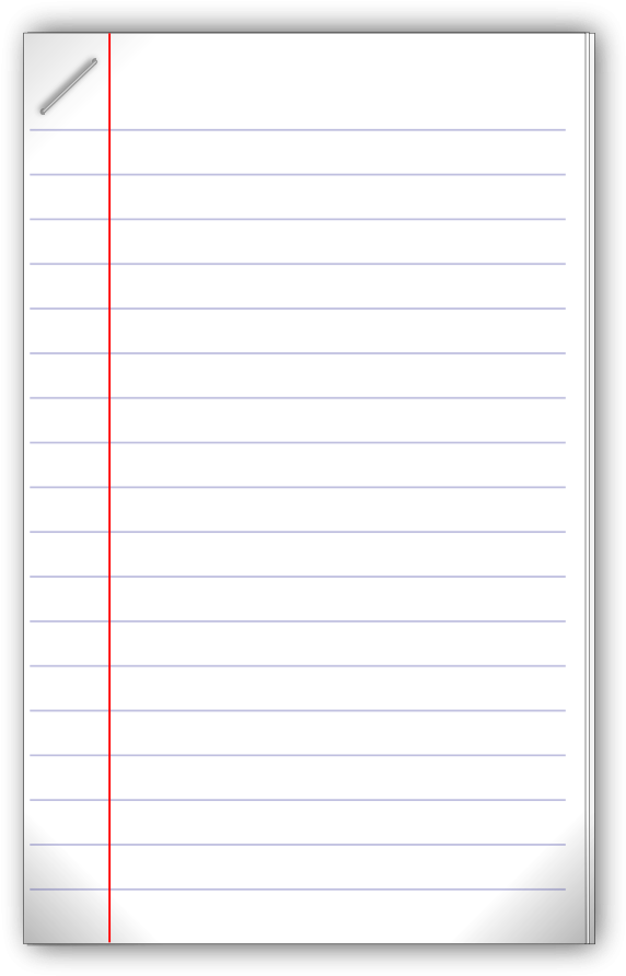 Blank Lined Note Paperwith Pen PNG