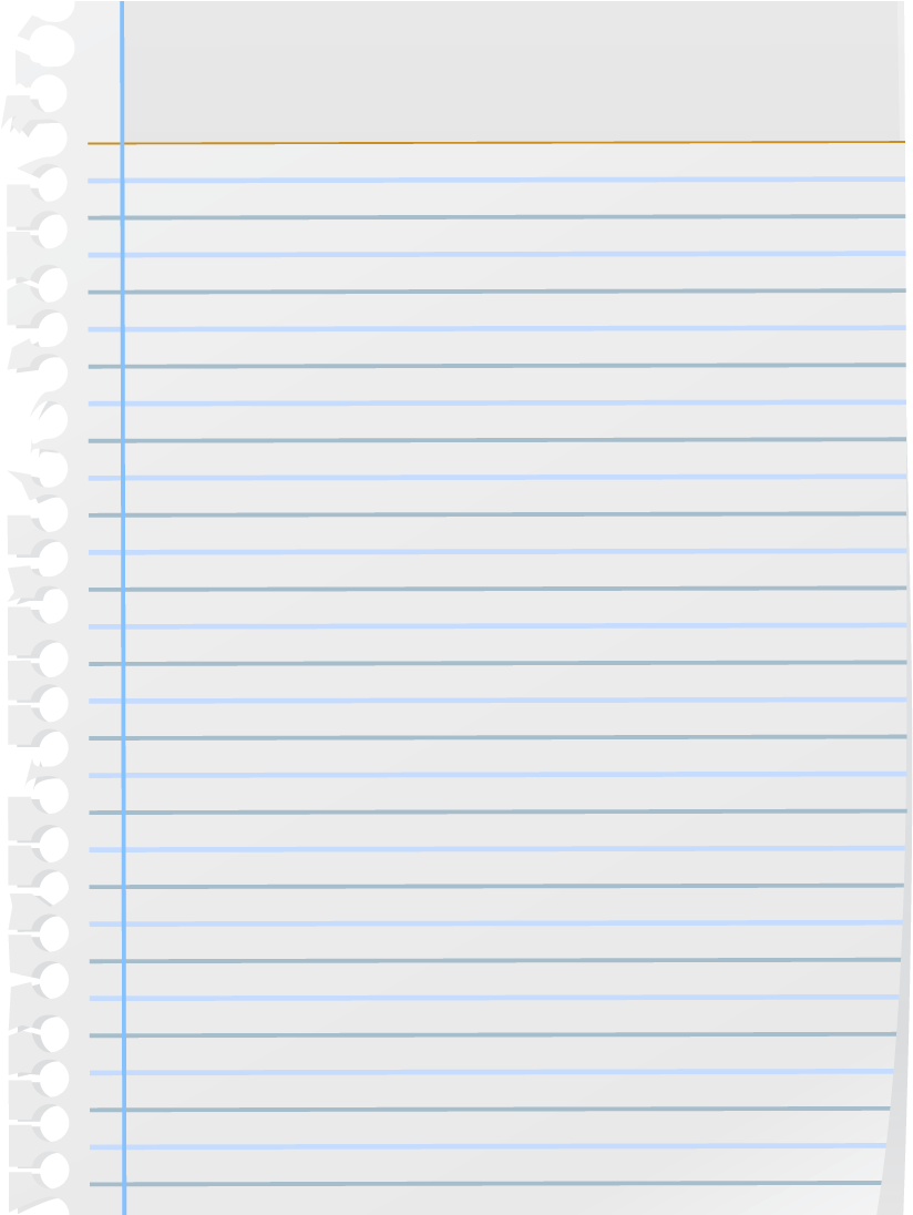 Blank Lined Notebook Paper PNG