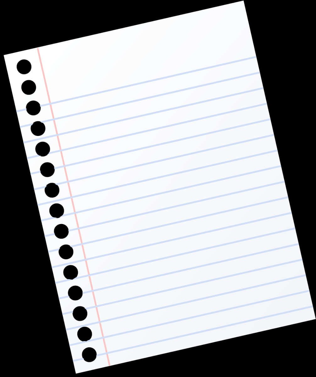 Blank Lined Notebook Paper PNG