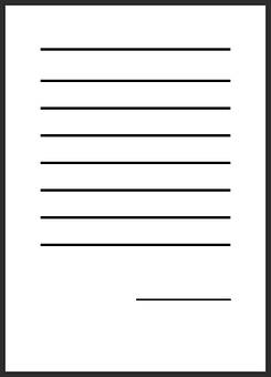 Blank Lined Paper Template PNG