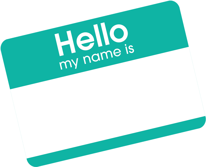 Blank Name Tag Template PNG