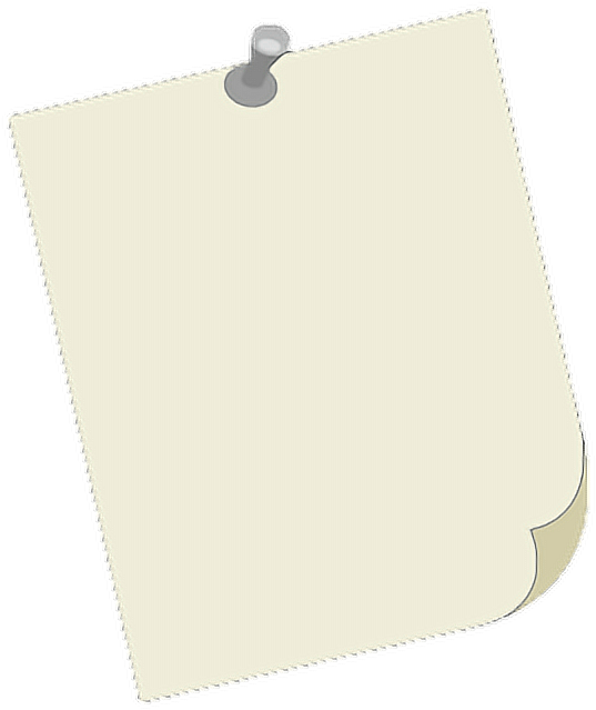 Blank Note Paper Pinned Background PNG