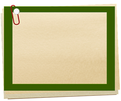 Blank Note Paperwith Clip PNG