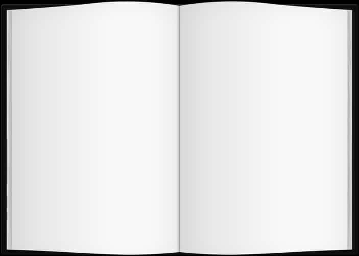 Blank Open Book Template PNG