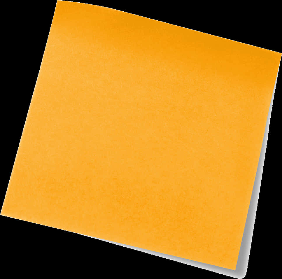 Blank Orange Sticky Note PNG