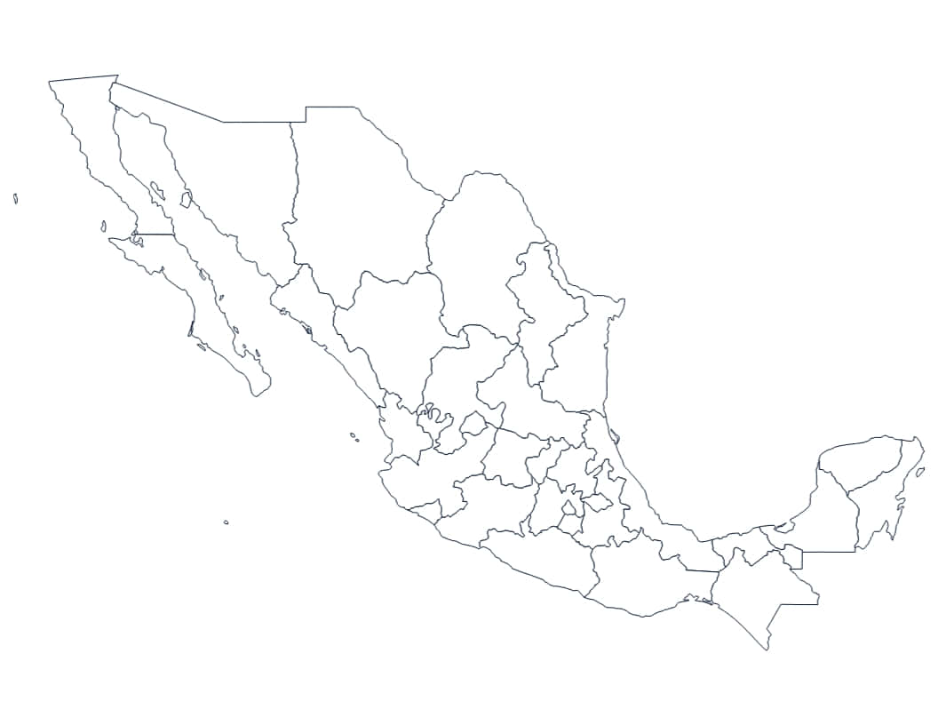 Blank Outline Mapof Mexico PNG