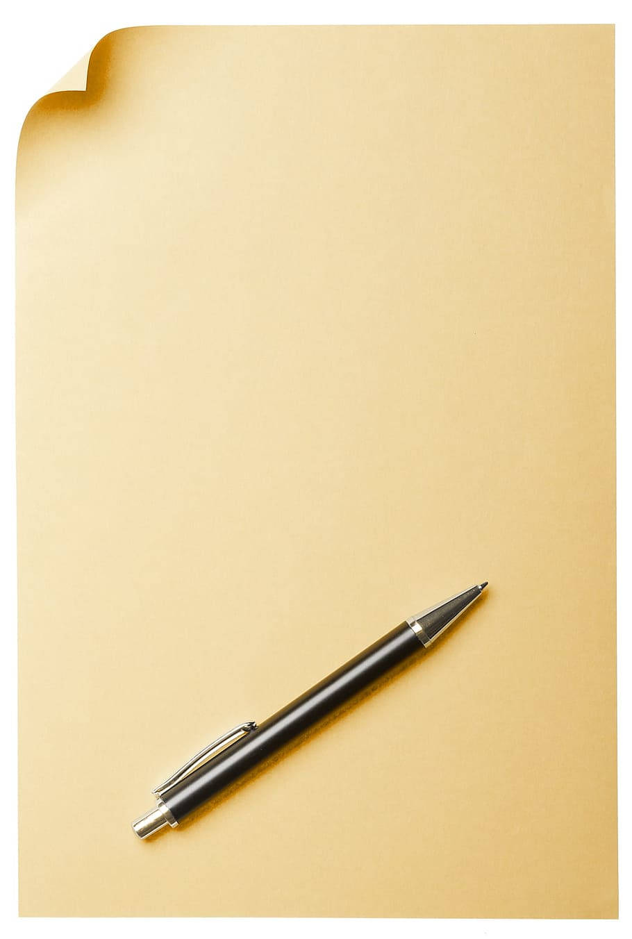Blank Page Jute Paper Metal Pen Wallpaper