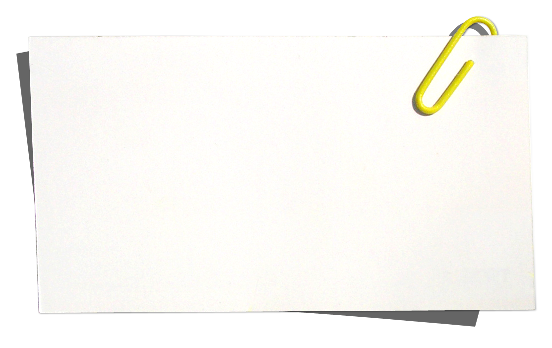 Blank Paper Clip Note PNG