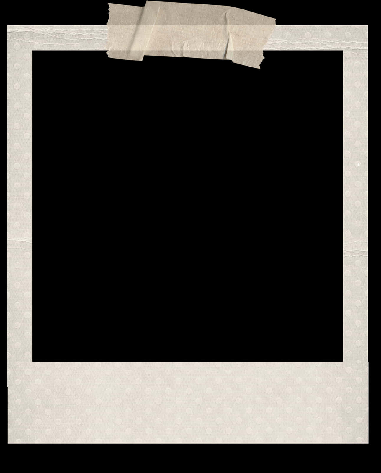 Blank Polaroid Frame Taped PNG