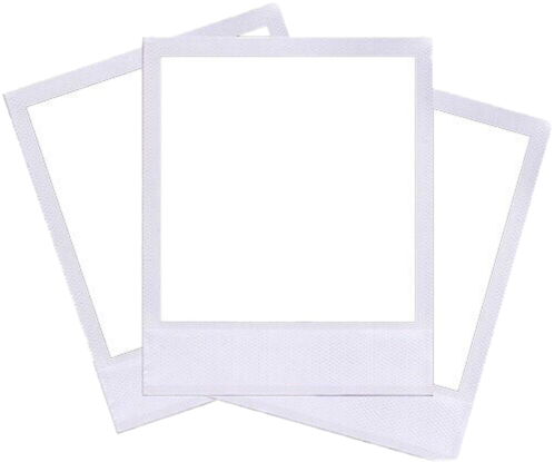 Blank Polaroid Frames Stacked PNG