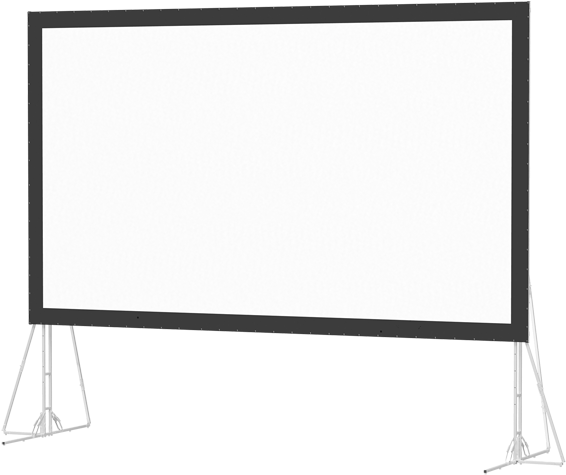 Blank Projection Screenwith Tripod Stands PNG