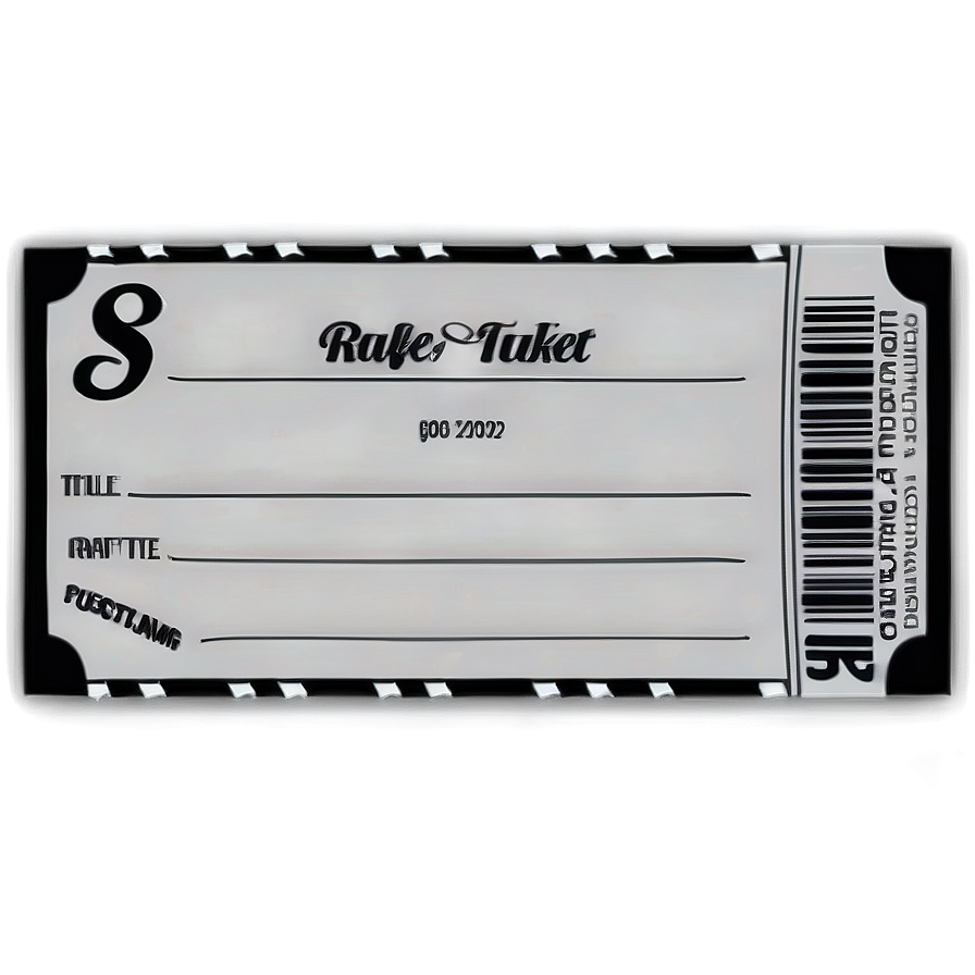 Blank Raffle Ticket Template Png 06262024 PNG