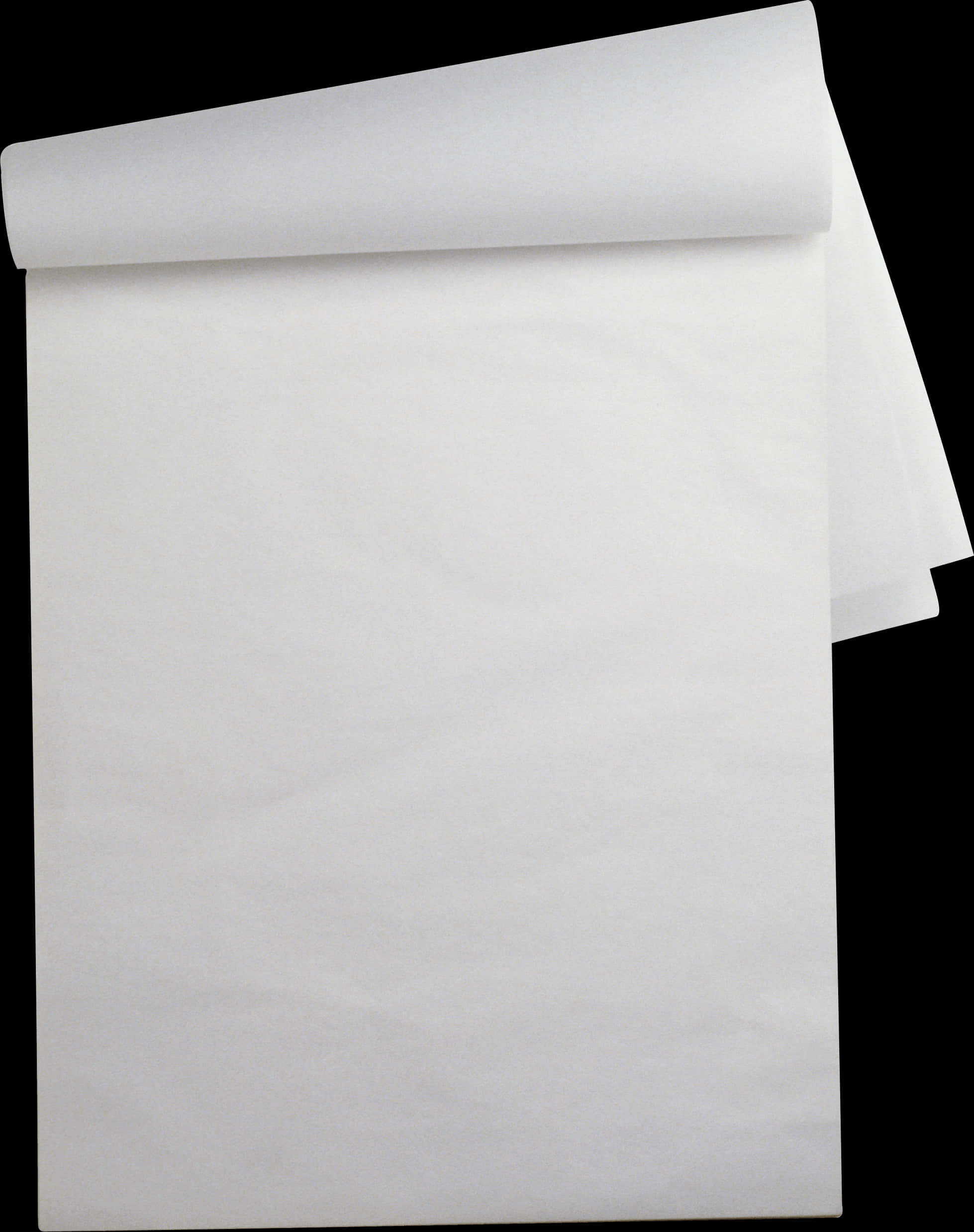 Blank Rolled Paper Sheet PNG