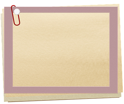 Blank Scrapbook Pagewith Clip PNG