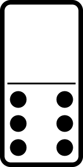 Blank Six Domino Tile PNG