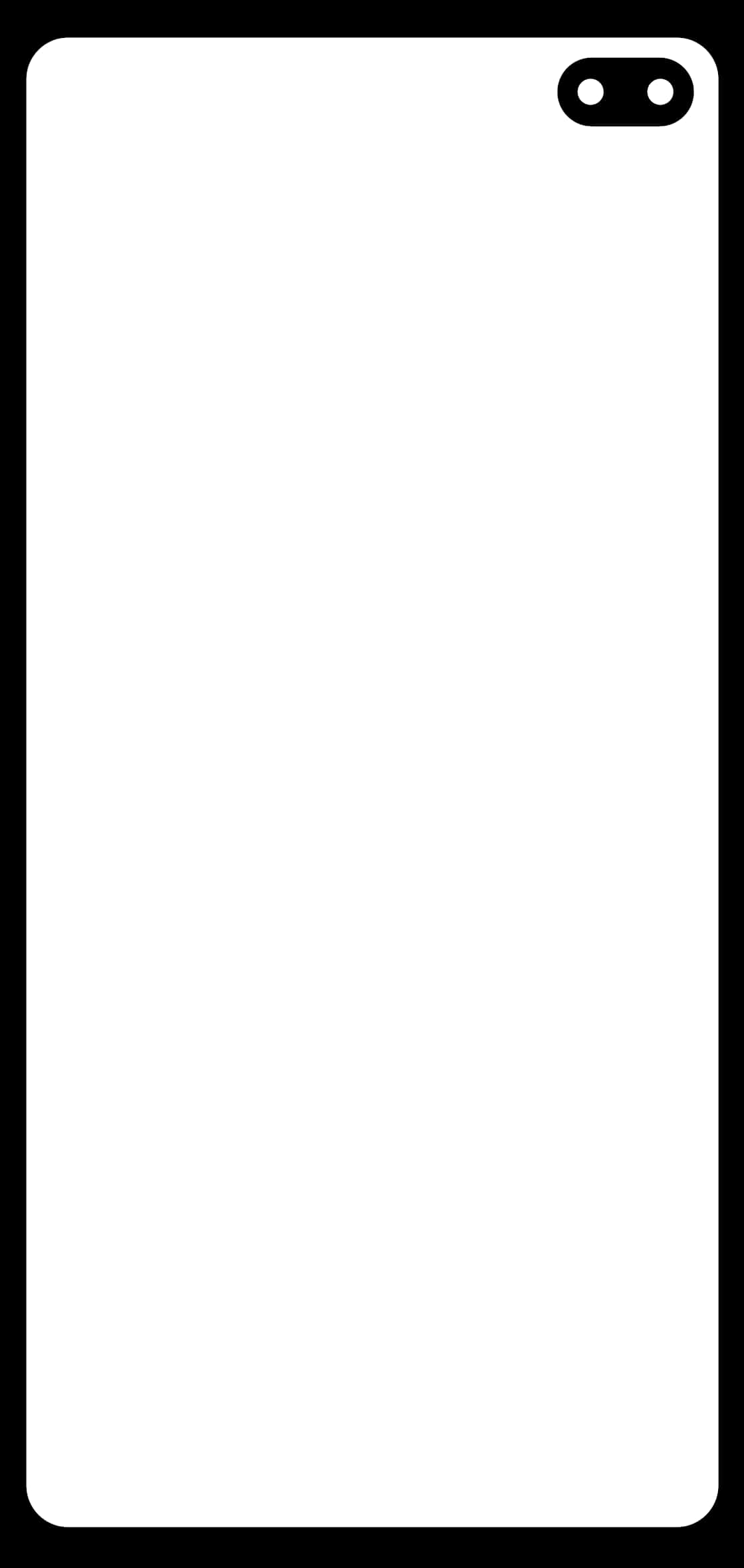 Blank Smartphone Screen Template PNG