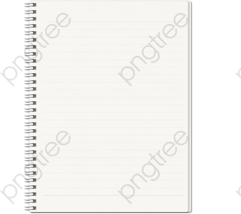 Blank Spiral Notebook Clipart PNG
