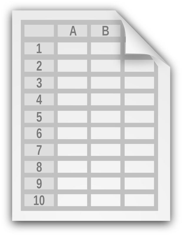 Blank Spreadsheet Icon PNG