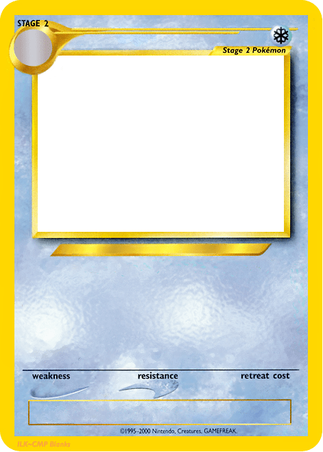 Blank Stage2 Pokemon Card Template PNG