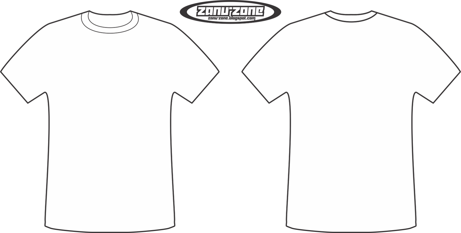 Blank T Shirt Template Front Back PNG