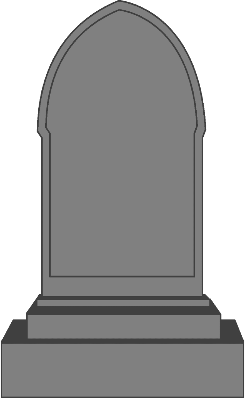 Blank Tombstone Vector Illustration PNG