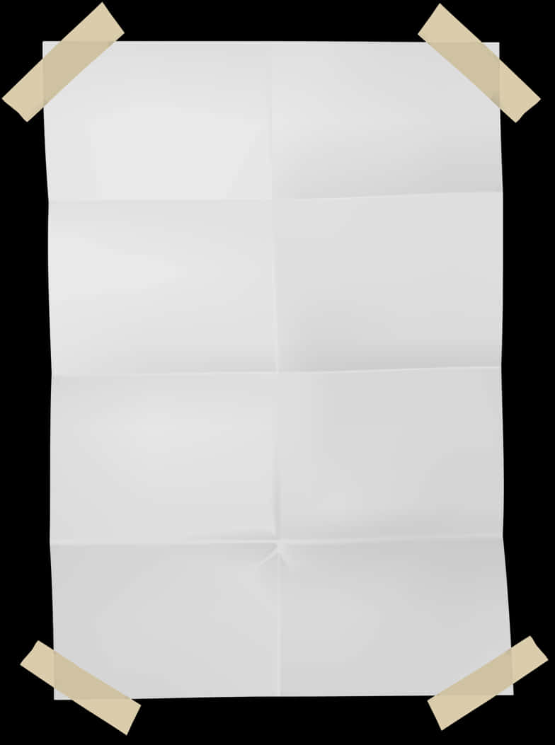 Blank Torn Paper Tapedto Wall PNG