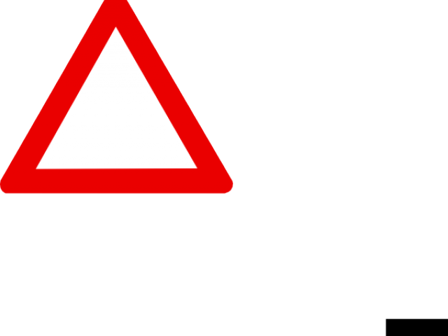 Blank Triangular Road Sign PNG