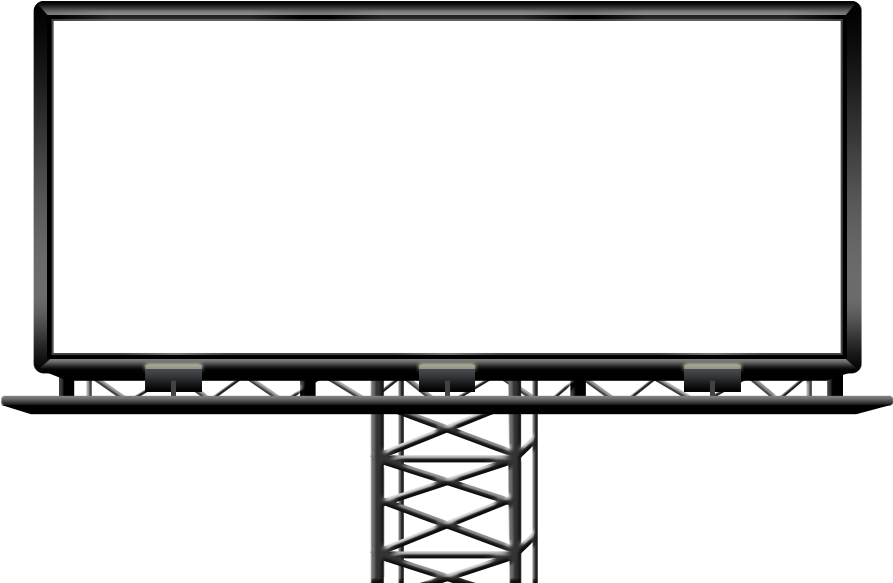 Blank Triptych Billboard PNG