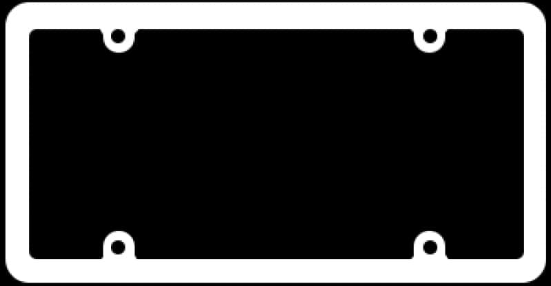 Blank Vehicle License Plate PNG