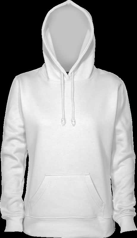 Blank White Hoodie Mockup PNG