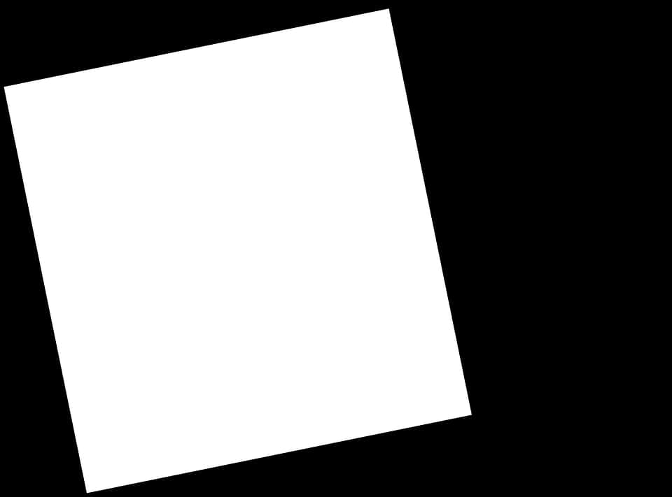 Blank White Paper Angled View PNG