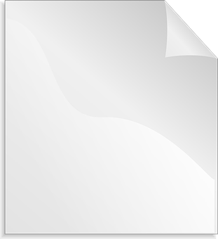 Blank White Paper Corner Curl PNG