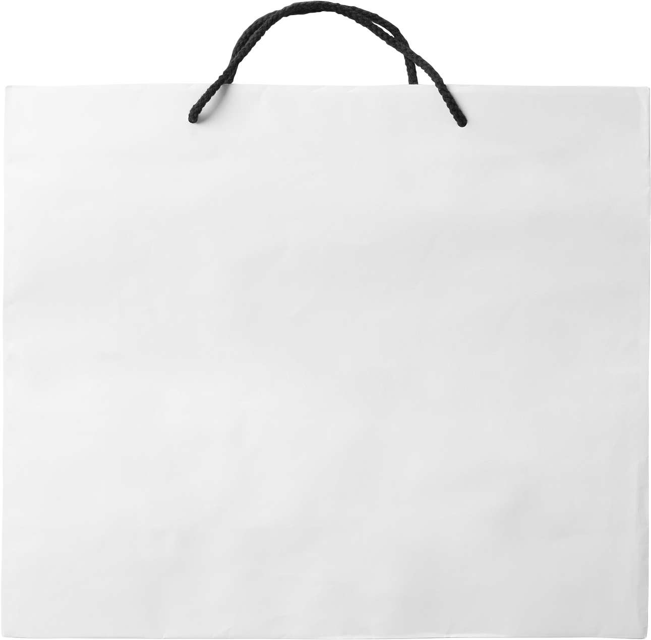 Blank White Paper Shopping Bag PNG