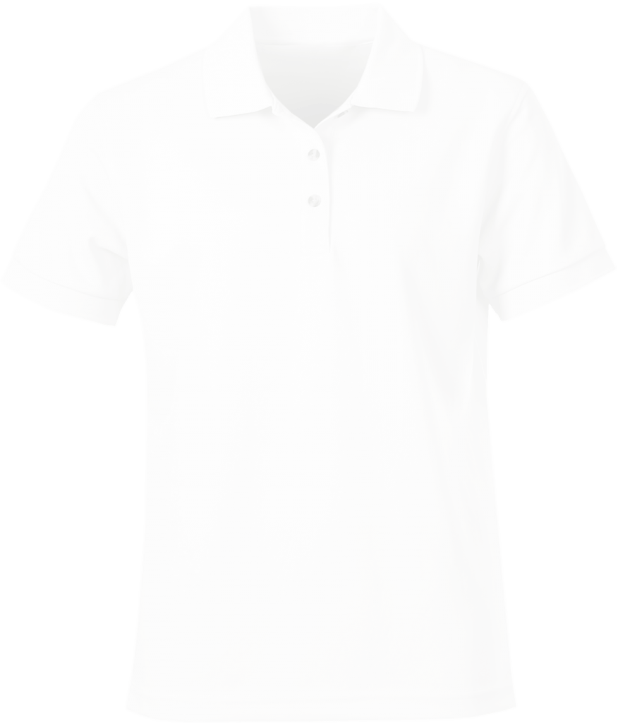 Blank White Polo Shirt Template PNG