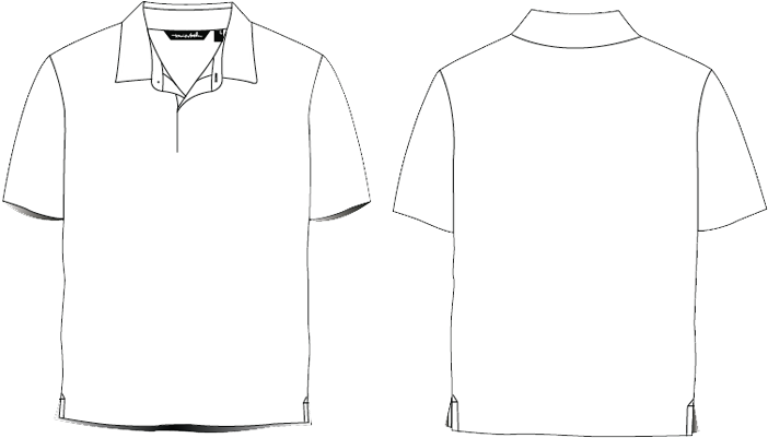 Blank White Polo Shirt Template PNG