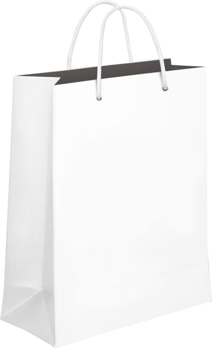 Blank White Shopping Bag PNG