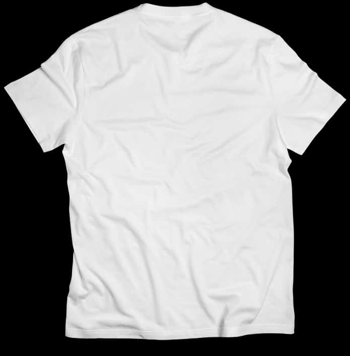 Blank White T Shirt Back View PNG