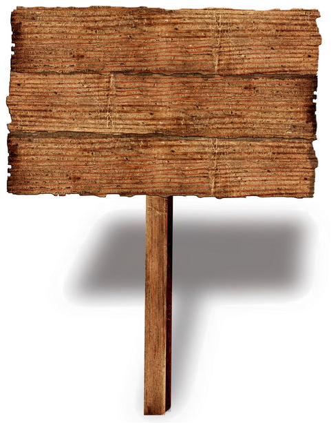 Download Blank Wooden Signpost.png 