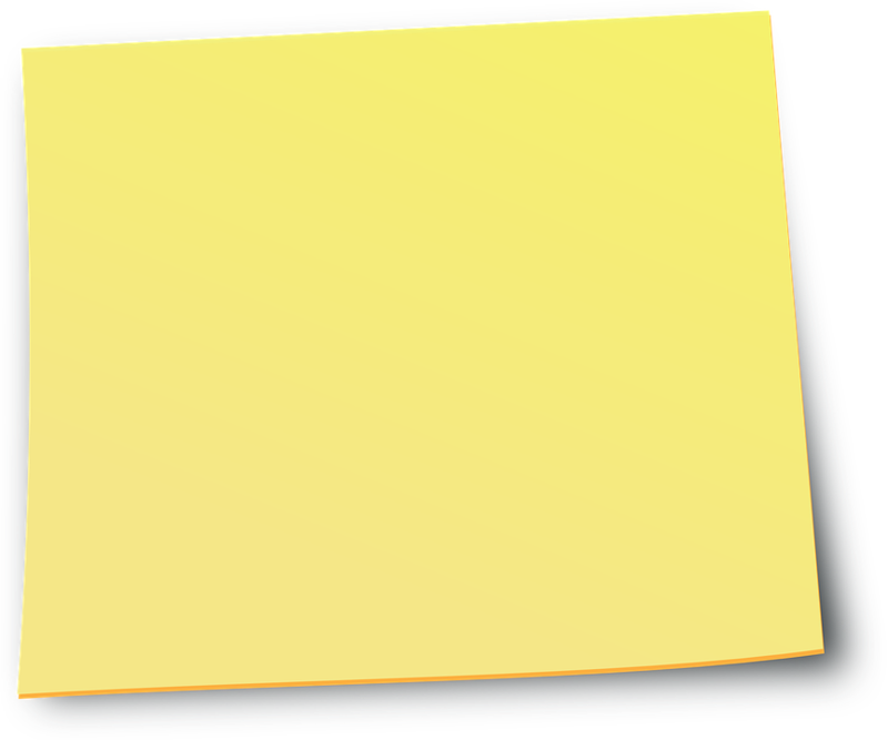 Blank Yellow Post It Note PNG