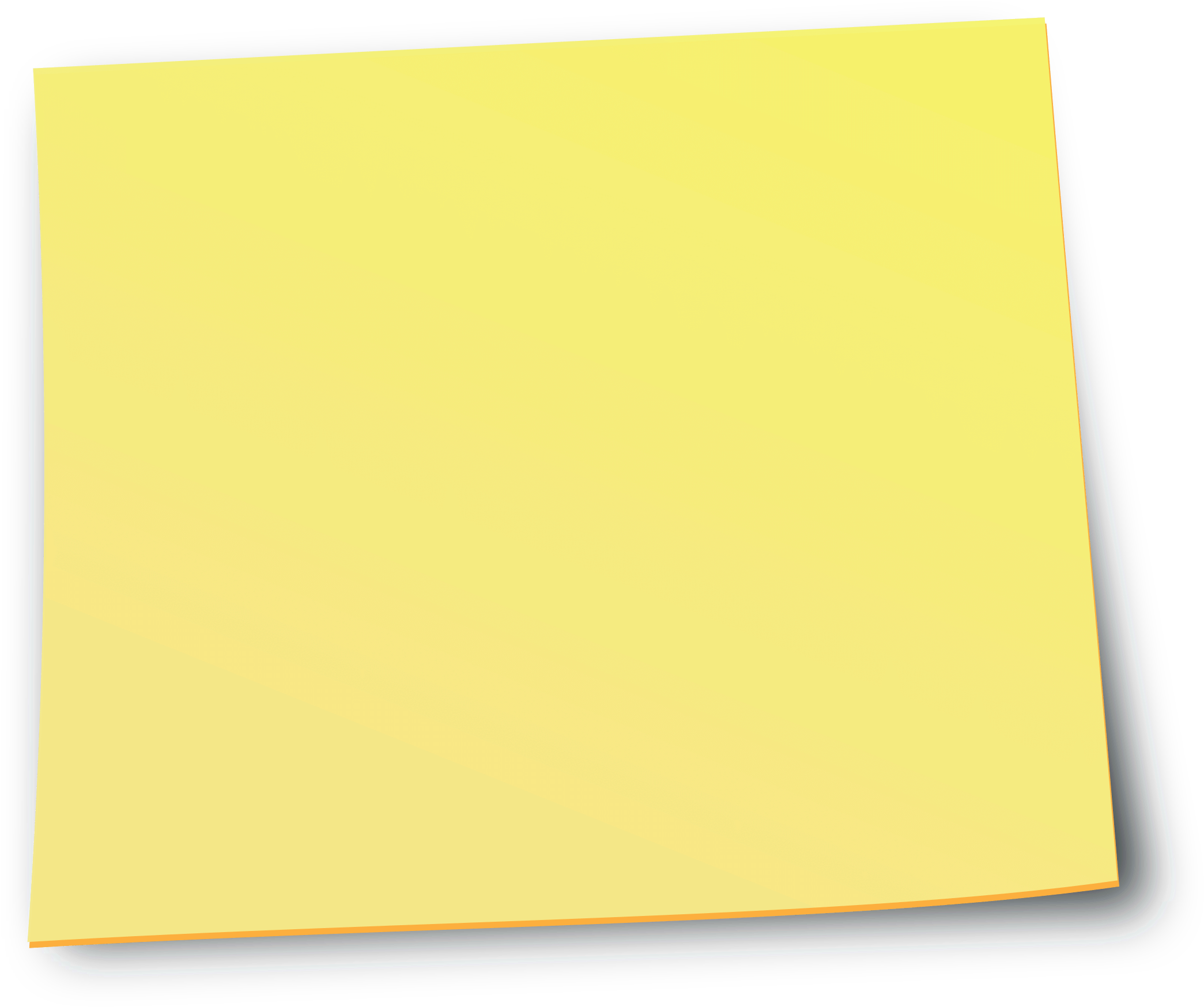 Blank Yellow Postit Note PNG