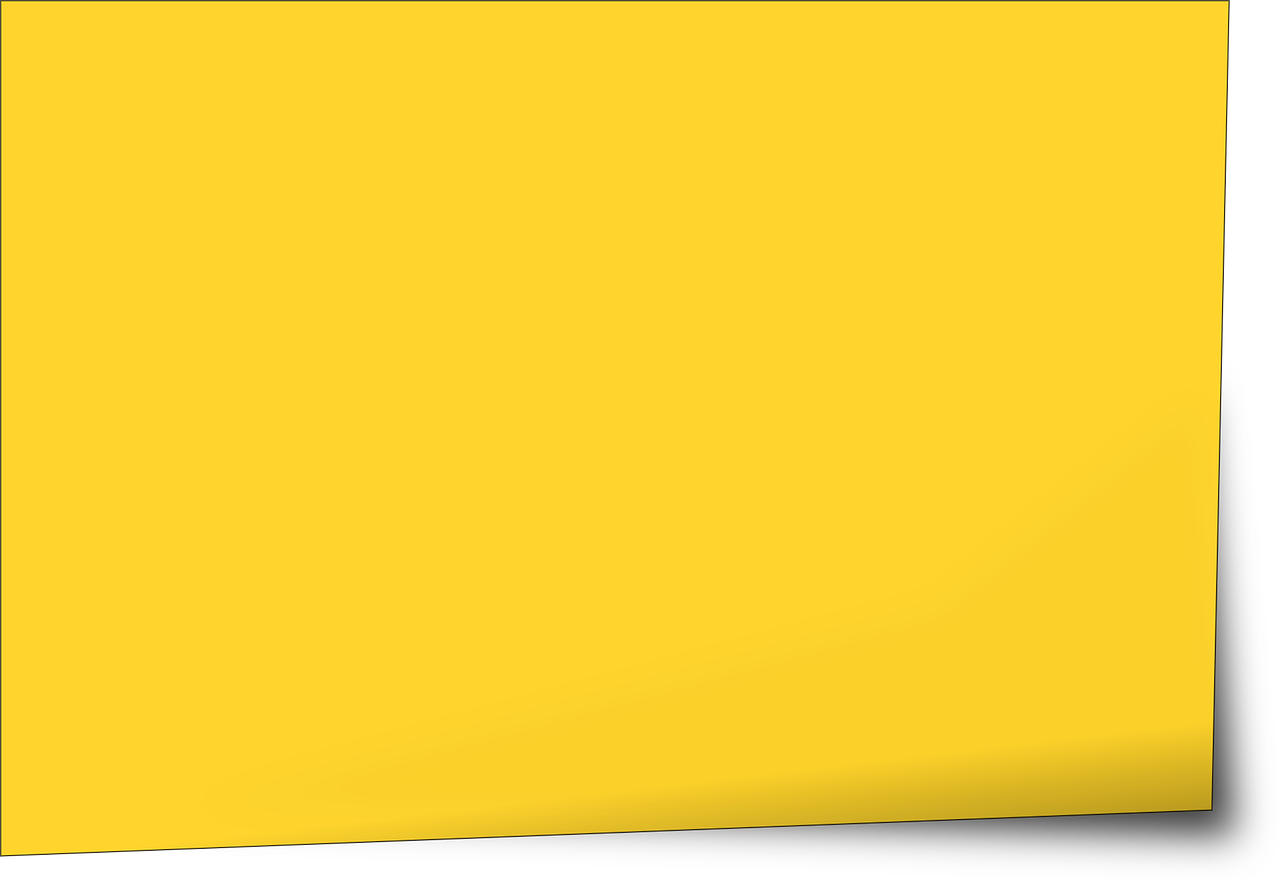 Blank Yellow Postit Note PNG