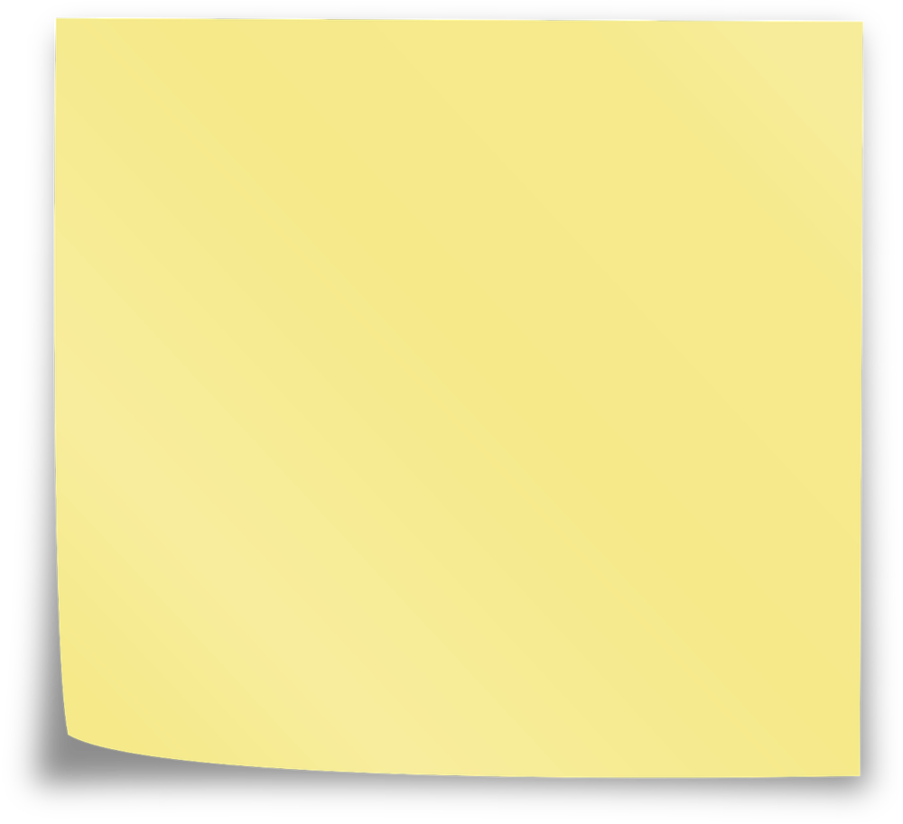 Blank Yellow Postit Note PNG