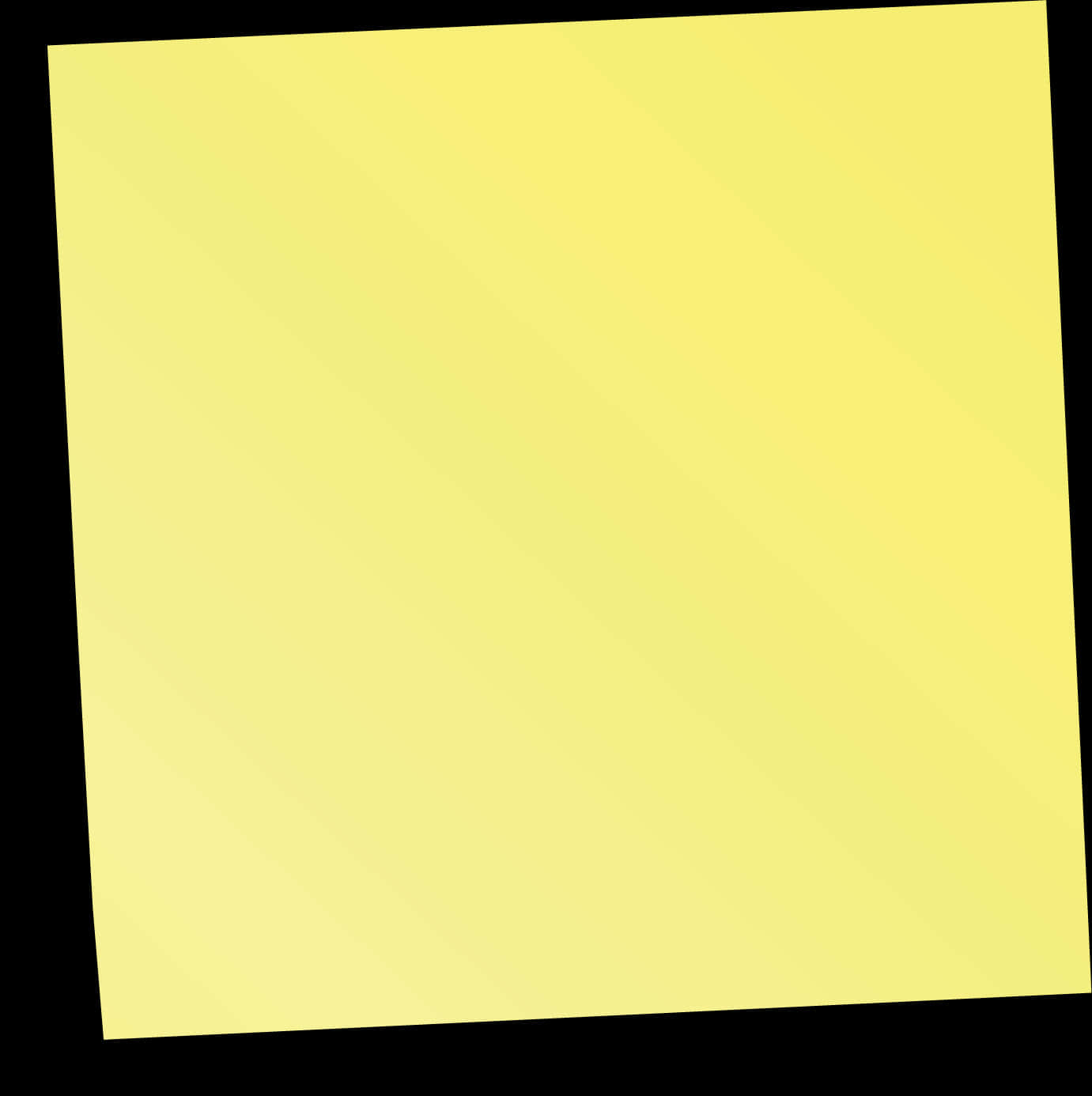 Blank Yellow Sticky Note PNG