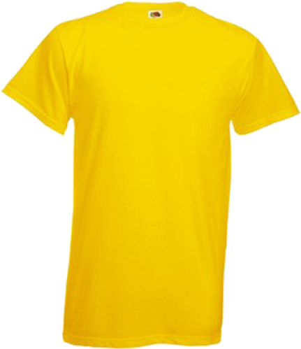Blank Yellow T Shirt Template PNG