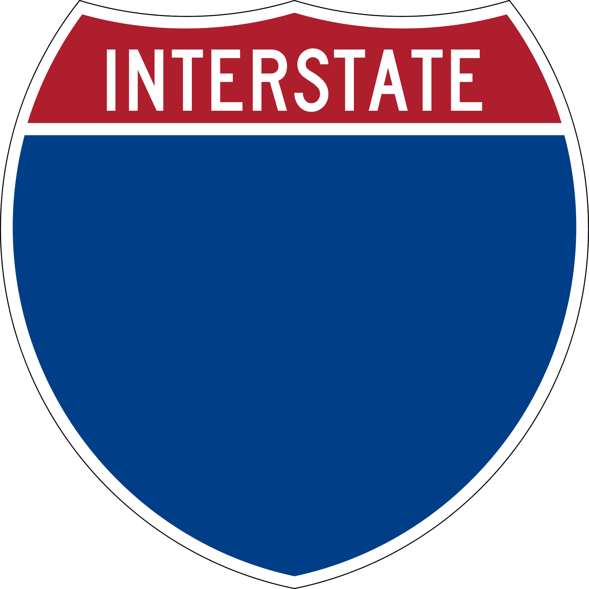 Interstate Highway Sign Blank PNG