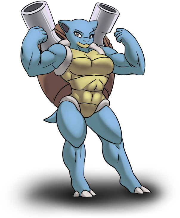 Blastoise Pokemon Standing Pose PNG